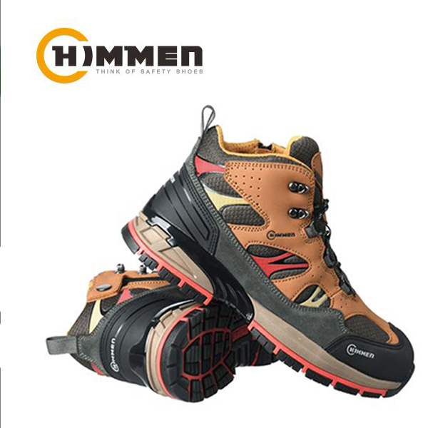 힘맨 HM-506N 안전화(브라운-반사띠/강철내답판)